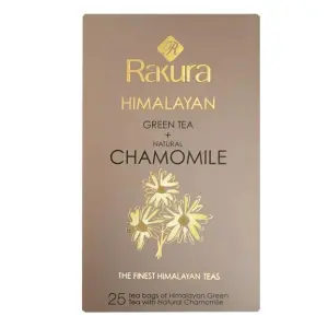 Rakura Himalayan Green Tea + Natural Chamomile (25 Tea Bags)