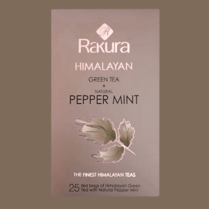 Rakura Himalayan Green Tea + Natural Peppermint (25 Tea Bags)