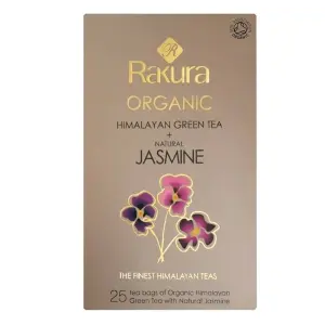 Rakura Himalayan Organic Green Tea + Natural Jasmine (100 Tea Bags) ENV