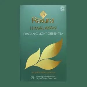 Rakura Himalayan Organic Light Green Tea (100 Tea Bags ENV)