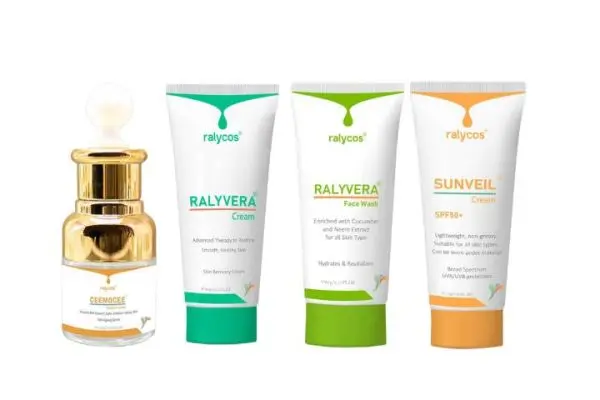 RALY-COS- DRY SKIN COMBI PACK SERUM, MOISTURIZER, SUNSCREEN, FACEWASH