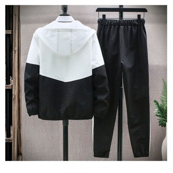 Ramro Chha Summer lightweight Black and White Tracksuit For Men's. - Image 3