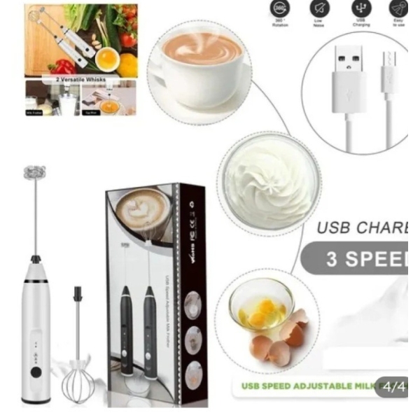 Rechargeable 2-in-1 Coffee Egg Beater and Frothier - Image 2