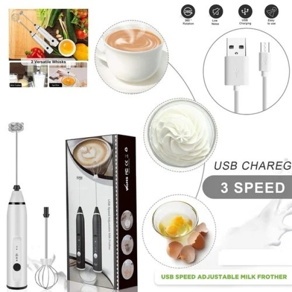 Rechargeable 2-in-1 Coffee Egg Beater and Frothier - Image 4