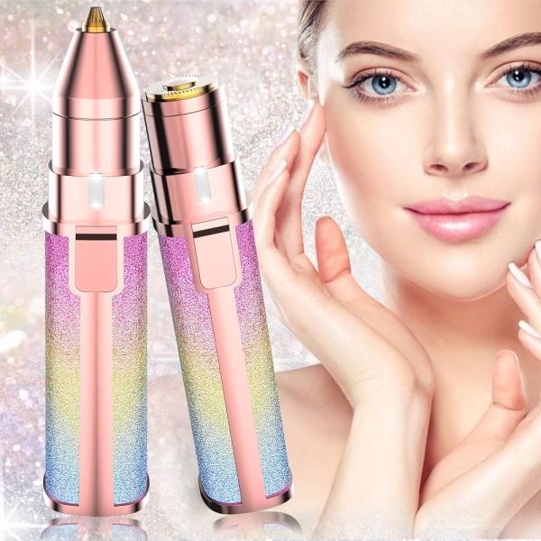 Rechargeable 2 in 1 Facial Epilator for Sensitive Skin, Portable Precision Epilator for Women and Men with LED Light - Image 3