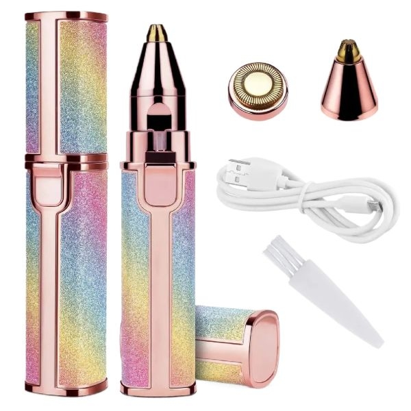 Rechargeable 2 in 1 Facial Epilator for Sensitive Skin, Portable Precision Epilator for Women and Men with LED Light - Image 2