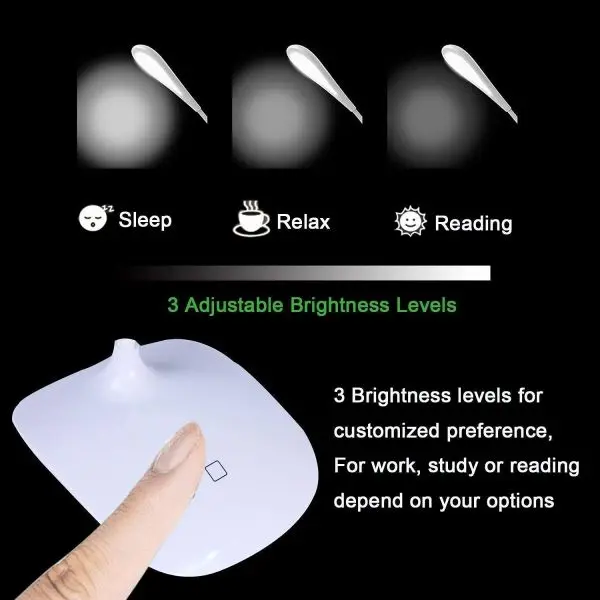 Rechargeable led Desk Study Table Night Lamp Touch Control On Off - Image 3