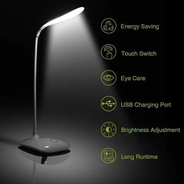 Rechargeable led Desk Study Table Night Lamp Touch Control On Off - Image 5