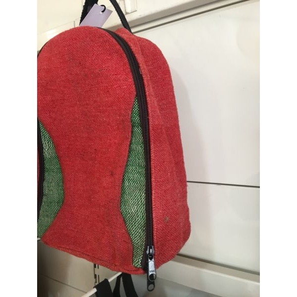 Red Color Hemp & Cotton Mix Sports Bag For Unisex - Image 2