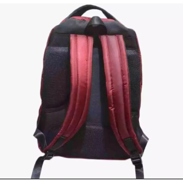 Red Solid (Duslang) Multiple Pocket Laptop Backpack Unisex By Mitrata - Image 4