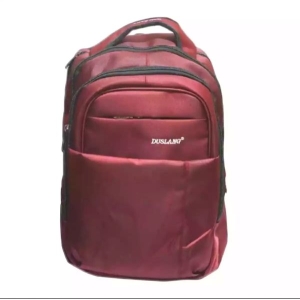 Red Solid (Duslang) Multiple Pocket Laptop Backpack Unisex By Mitrata