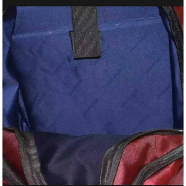 Red Solid (Duslang) Multiple Pocket Laptop Backpack Unisex By Mitrata - Image 5