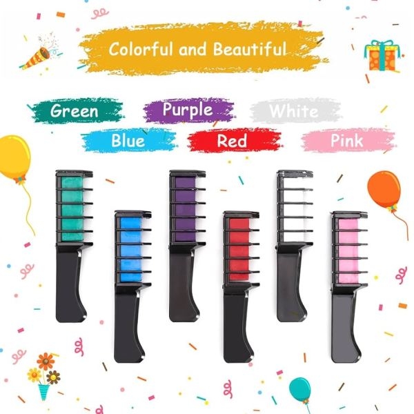 REMOVABLE FASHION HAIR CHALK COMB FOR INSTANT HAIR FLAIR NORMAL AND MATTE COLOURS (MATTE) - Image 2