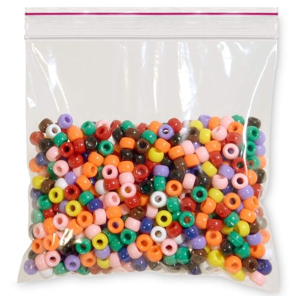 Resealable 6/8 Inch Zip Lock Pouch Bags (6 INCH Width X 8 INCH Height,100Pieces, Transparent Ziplock - Image 4