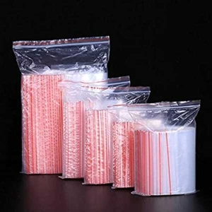 Resealable 6/8 Inch Zip Lock Pouch Bags (6 INCH Width X 8 INCH Height