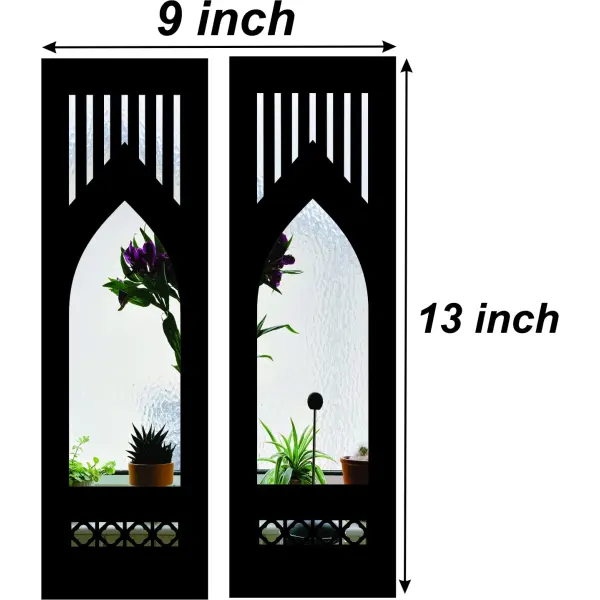 Ressence Creative Art Frames Wall Décor Hand Crafted Wooden Wall Mirror Panel for Home Lobby Modern Style (Set of 2) - Image 4