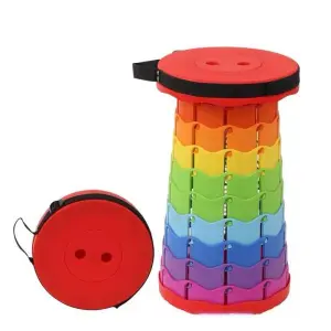Retractable Fordable Stool Portable Camping Chair Telescopic Folding Stools Seat For Outdoor Beach Chairs Camping Fishing Stool