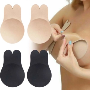 Reusable Sticky Push Up Nipple Cover-(Beige) | Self Adhesive Reusable Beige Push Up Nipple Cover | Lingerie Accessory For Women