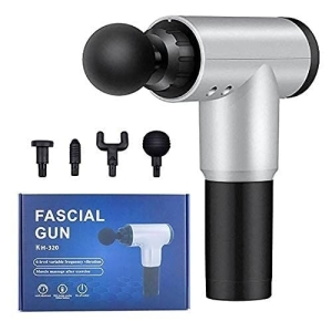 RF Portable Electric Fascial Gun RH-320 Massage Tool For Pain Relief Mini Gun Massager With 4 Heads Massager For Pain Relief & Recovery Portable Handheld Electric