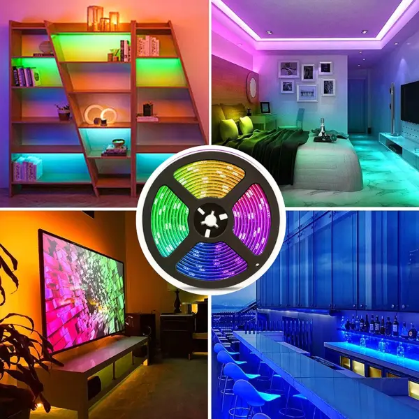 RGB 5m Strip Multicolored Led Strip Lights Powered with Remote - Image 2
