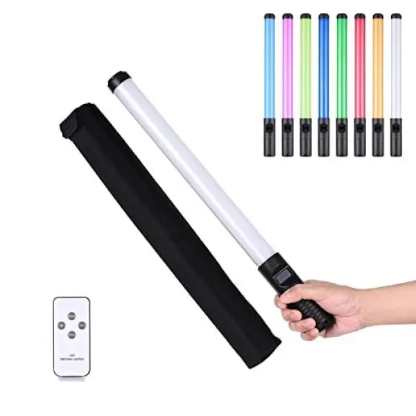 RGB Handheld LED Light Wand Rechargeable Photography Light Stick Bi-color 3000K-6500K Dimmable for Live Streaming Video Shooting - Image 3