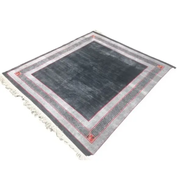 RH34 Grey 172 Cm x 190 Cm 60 Knots Handknotted Nepali Carpet - Image 4