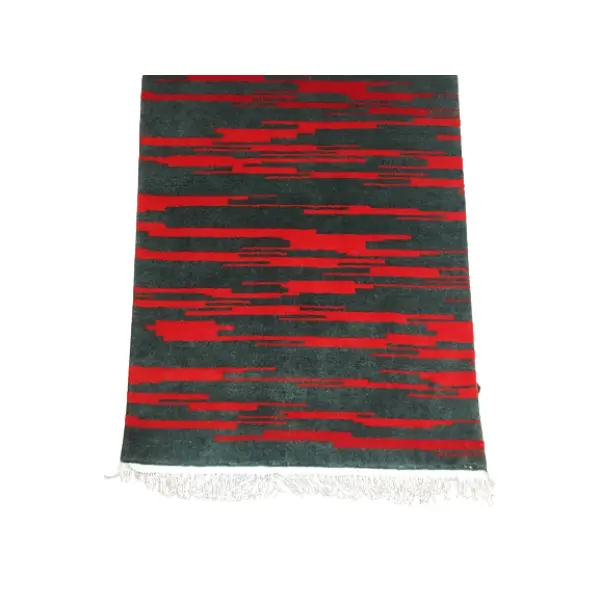 RH36 Grey Color 73 Cm x 145 Cm 60 Knots Handknotted Nepali Carpet - Image 4