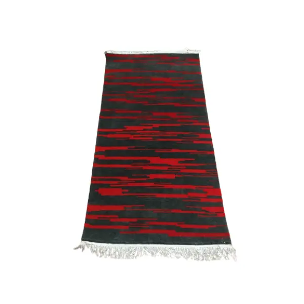 RH36 Grey Color 73 Cm x 145 Cm 60 Knots Handknotted Nepali Carpet - Image 5