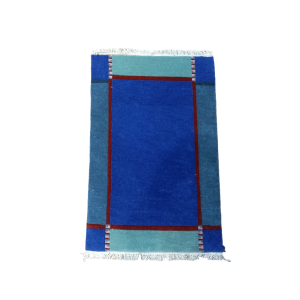 RH41 Ink Blue Color 60 Cm x 93 Cm 60 Knots Handknotted Woolen Nepali Carpet