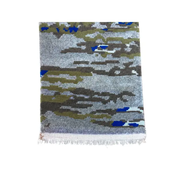 RH42 Grey Color 47 Cm x 152 Cm (1.54 Ft x 4.99 Ft) 60 Knots Handknotted Woolen Nepali Carpet - Image 2