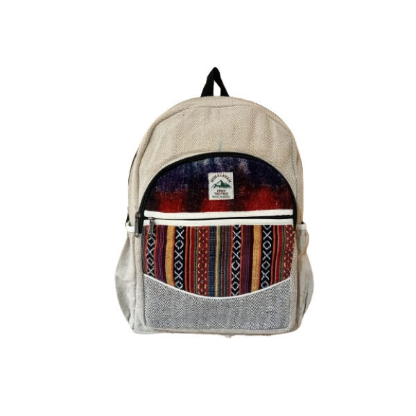 RHandmade Sustainable Hemp & Cotton Mix Backpack for Unisex - Image 4