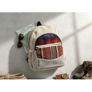 RHandmade Sustainable Hemp & Cotton Mix Backpack for Unisex