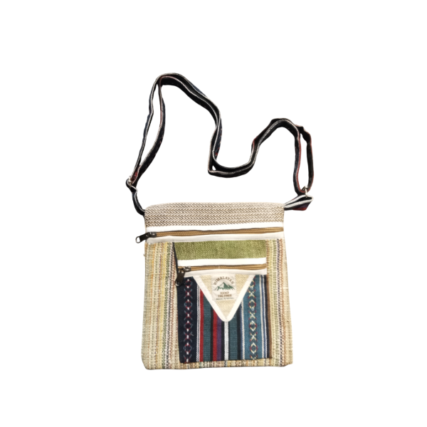 RHB 55 Handmade Hemp & Cotton Side Bag For Unisex - Image 2