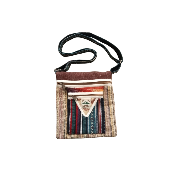 RHB 55 Handmade Hemp & Cotton Side Bag For Unisex - Image 3