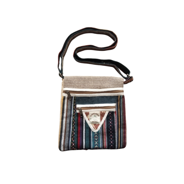 RHB 55 Handmade Hemp & Cotton Side Bag For Unisex - Image 4