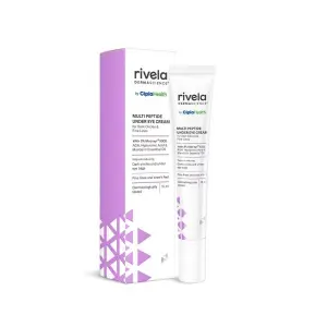 Rivela Dermascience Under Eye Cream By Cipla for Brightening, Dark Circles, Puffy Eyes and Fine Lines | Multi Peptide Cream With Matrixyl 3000, AGH & Hyaluronic Acid|15 ml