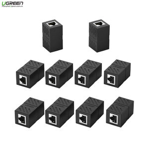 RJ45 Connector Cat7/6/5e Ethernet Adapter 8P8C Network Extender Extension Cable for Ethernet Female to Female Adapter(10p)