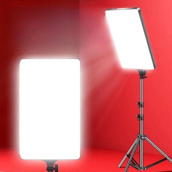 RL-32 LED Video Light Panel Light With Tripod Square Diffuser Light With Stand Photography Lamp - Image 2