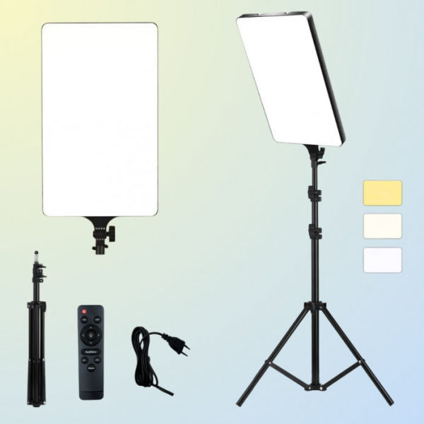 RL-32 LED Video Light Panel Light With Tripod Square Diffuser Light With Stand Photography Lamp - Image 4