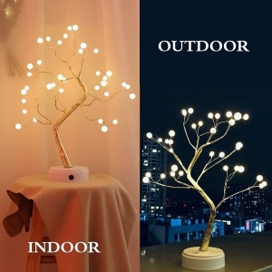 Room Warm Light Tree Decor 36 Pearls LED