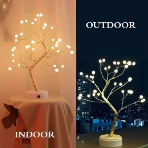 Room Warm Light Tree Decor 36 Pearls LED