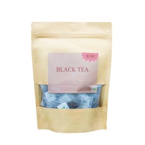 Rose Black Tea Natural Flower Blend For Glowing Skin, Relaxation and Heart Health - Suiro Teas 30 Tea Bags