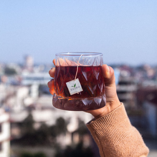 Rose Black Tea Natural Flower Blend For Glowing Skin, Relaxation and Heart Health - Suiro Teas 5 Tea bags - Image 3