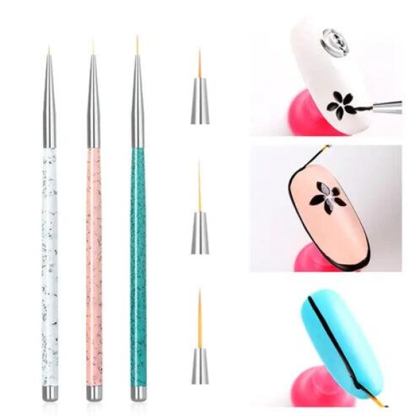 Rose Gold Metallic Nail Art Pen Set - Image 5