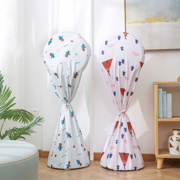 Round Electric Fan Full Body Dust Proof Cover Lace Up Design Comfortable Touch Electric Fan Cover - Image 4