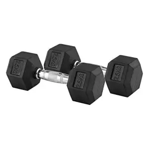 Rubber Coated Dumbbell With Chrome Casted Handle dumbbell set