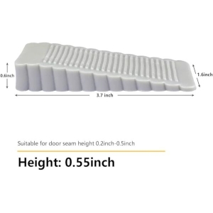 Rubber Door Stopper Wedge Sturdy Door Stop Stackable Anti Slip Heavy Duty Silicone Doorstop for Floor Patio