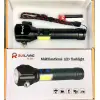 Ruilang RL-233 Multifunctional High Power Telescopic Rechargeable Torch With RGB LED Flashlight