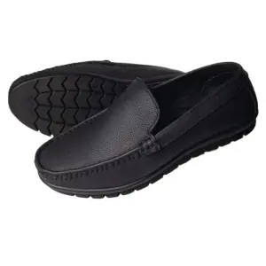 Run Shoes Black Moccasin Loafers (2332)