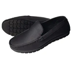 Run Shoes Black Moccasin Loafers (2332)